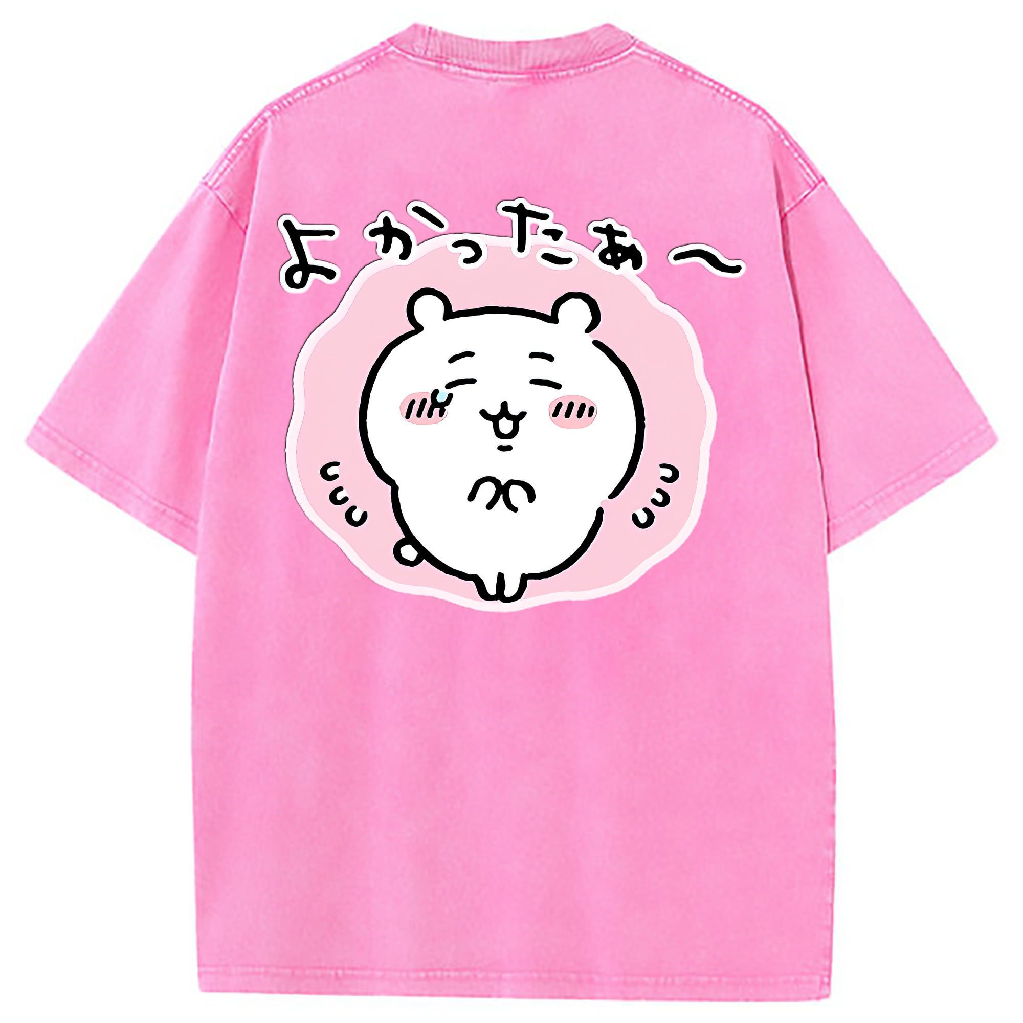 （画像用） ちいかわ ちいかわ Chii-kawa chiikawa 綿100% ヴィンテージ風 半袖Tシャツ（背面プリント）